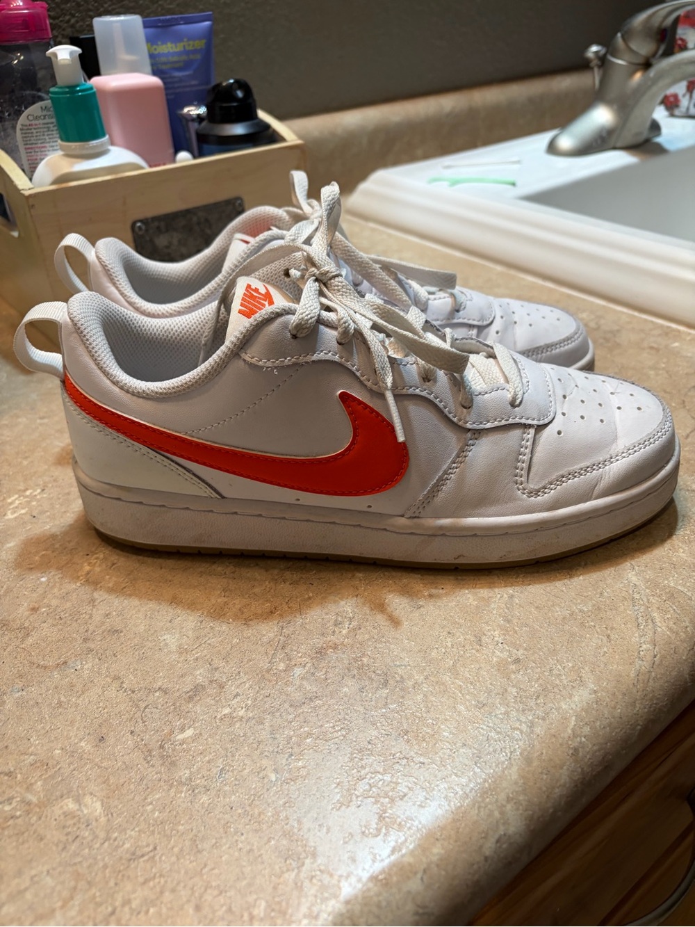 Nike Kids Air Force 1 "Pure Orange" Sneakers